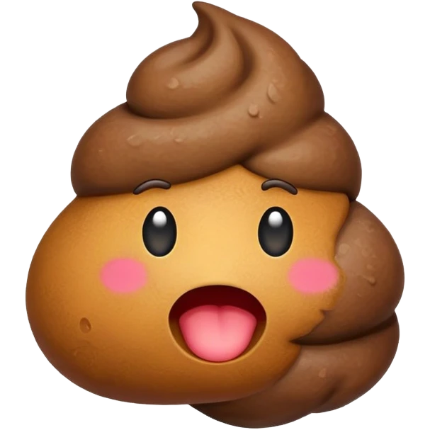 Emoji poo having a poo emoji