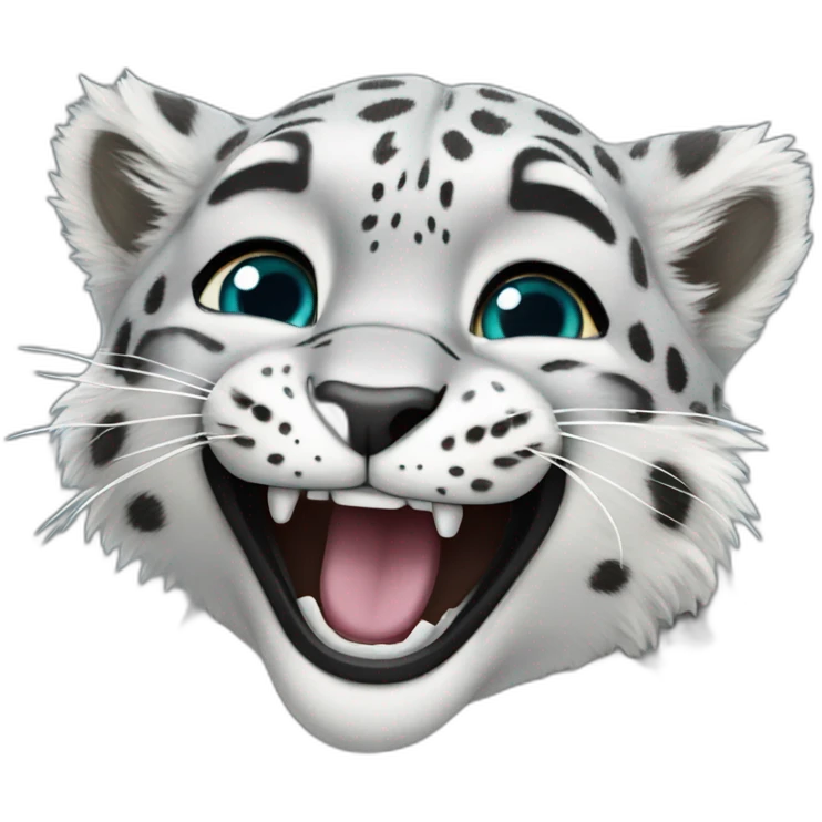 laughing snow leopard emoji