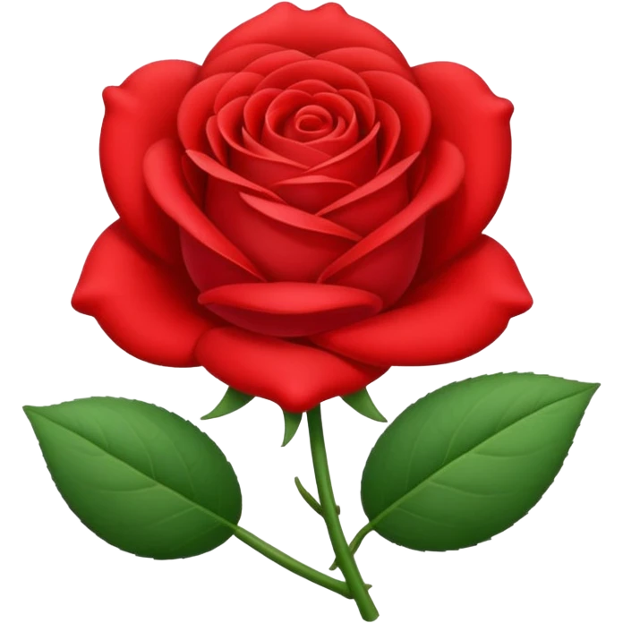 Rosa de color rojo y pequeña emoji