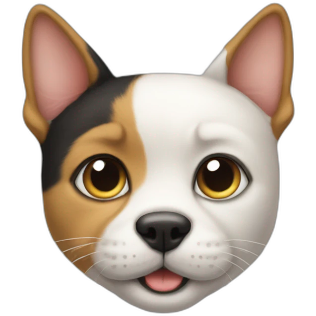 half cat half dog emoji