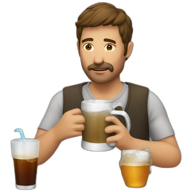 Man drinking mate emoji