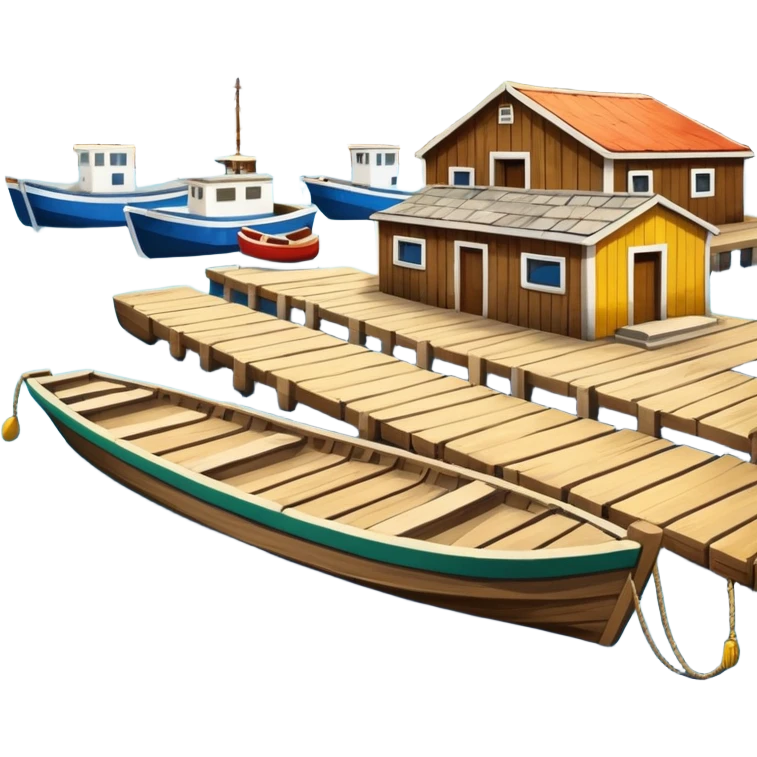 wharf with boats tied emoji