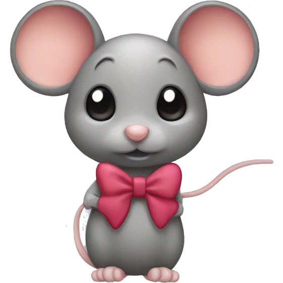 Mouse with bow emoji