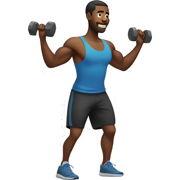 Guy doing workout  emoji