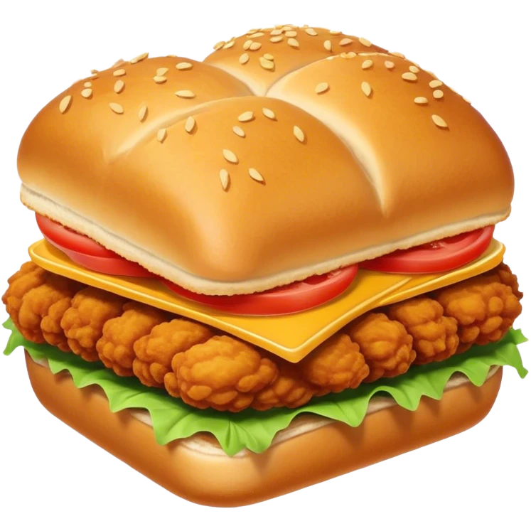 A fried chicken sandwich  emoji