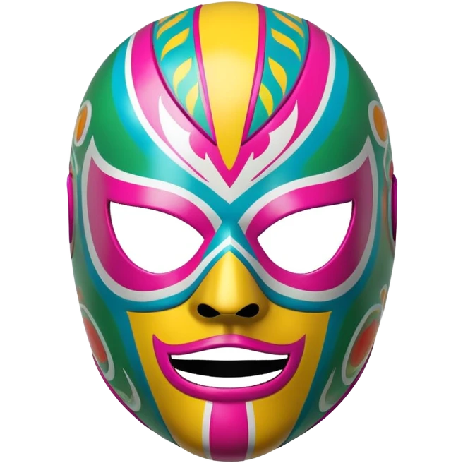 luchador ski mask, colorful mexican wrestling mask emoji