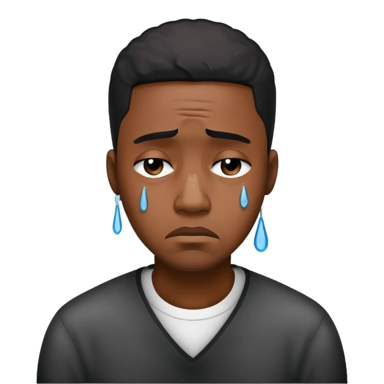 heartbroken black man emoji