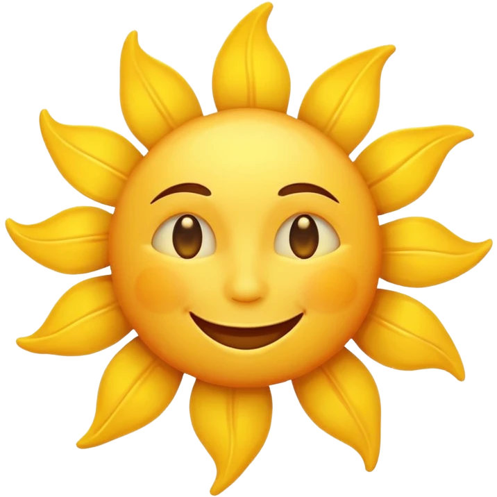 smiling sun emoji, simple and cheerful emoji