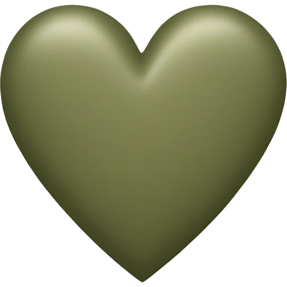 khaki green heart  emoji