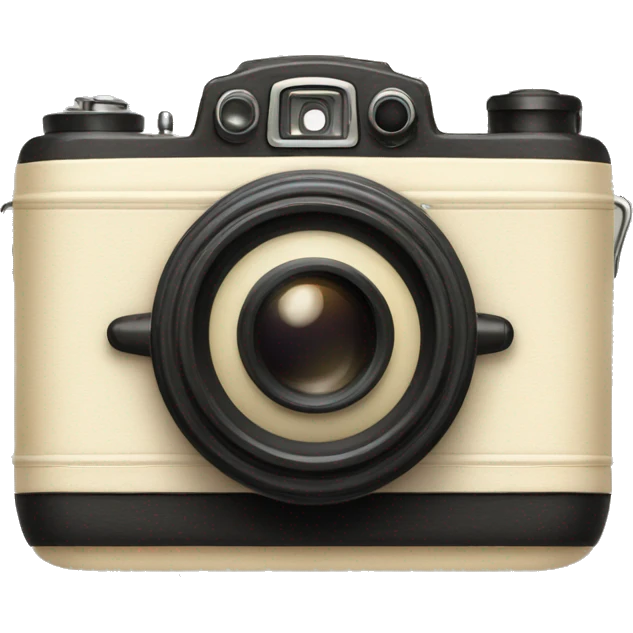 cute vintage cream colored camera emoji