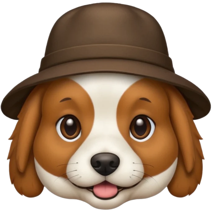 Dog wearing hat emoji