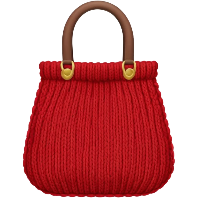 knitted bag red emoji