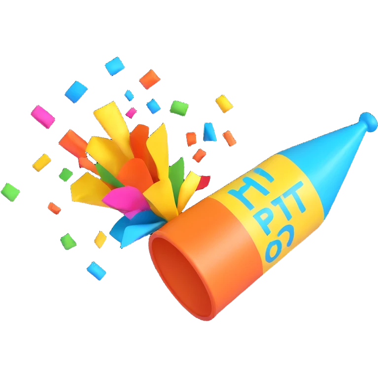 party popper 3D emoji emoji