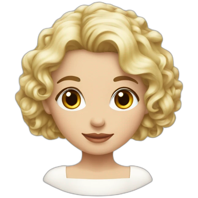 Mariage fille blonde bouclé et garçon cheveux brun emoji