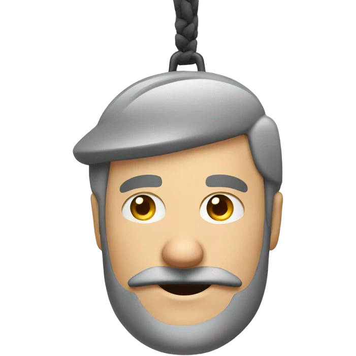 man with gray mustache zip lining emoji