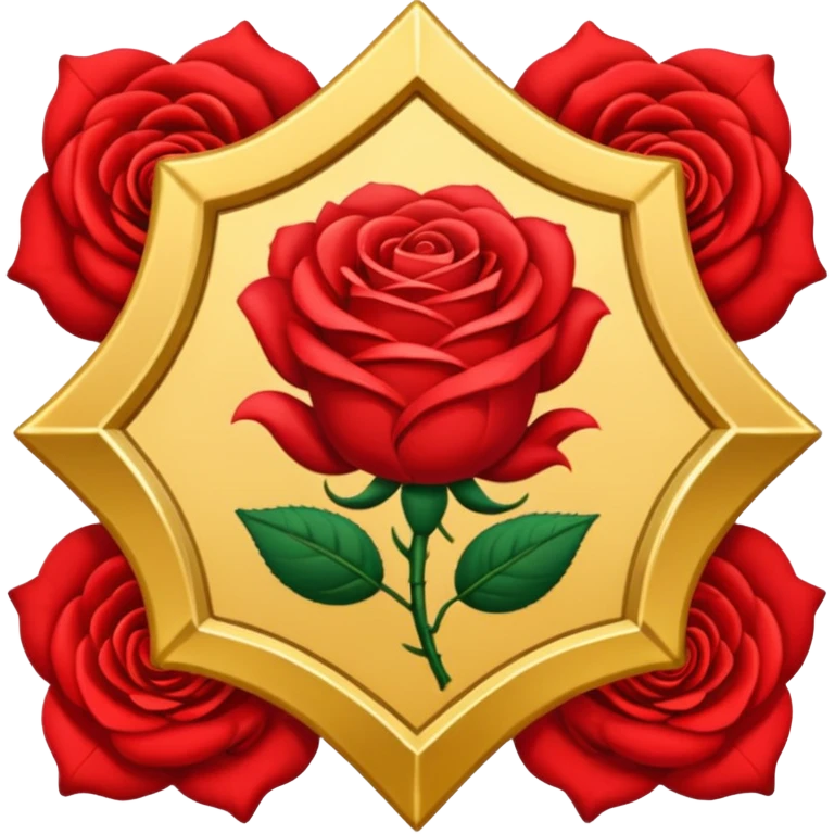 brasão com rosas condessa vermelha emoji