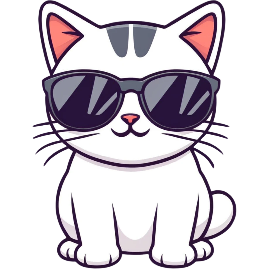 Cat with sunglasses emoji
