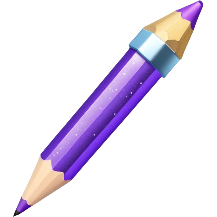 Glitter Purple and Cian pencil hand write  emoji