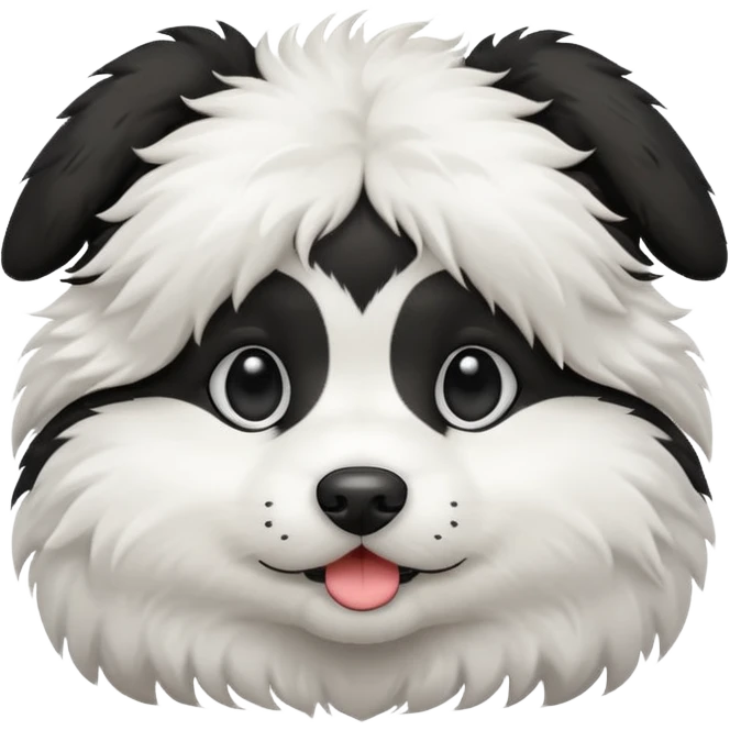 Black and white puppy emoji