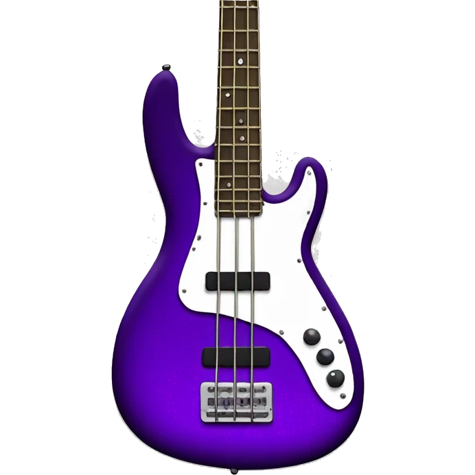 Purple 4 string bass guitar  emoji