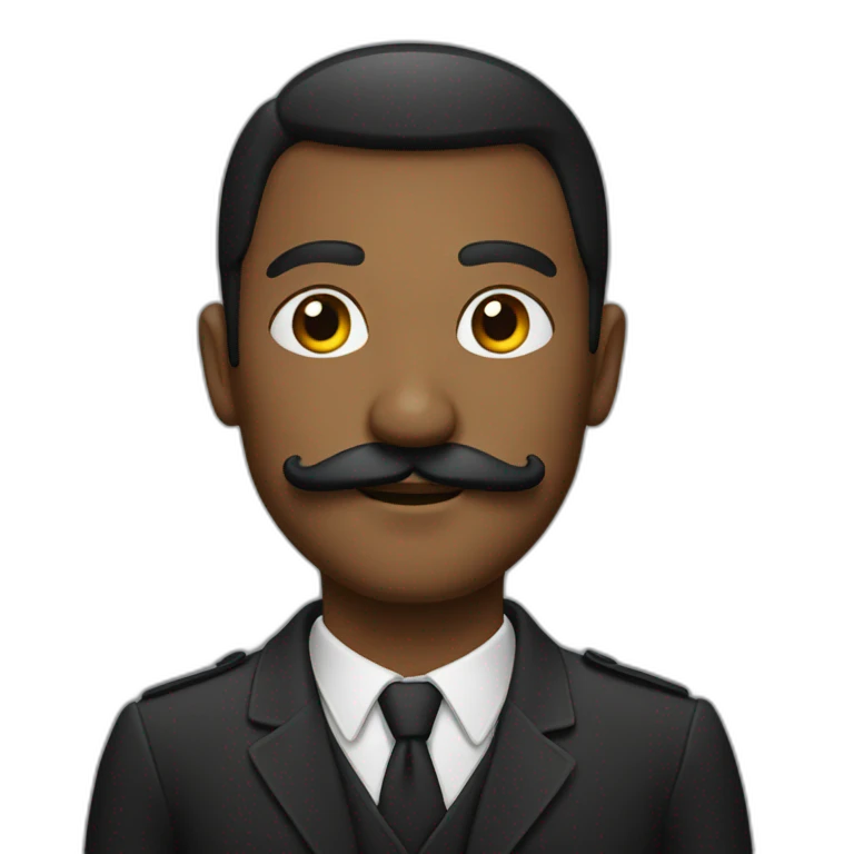 homme avec une moustache noire emoji