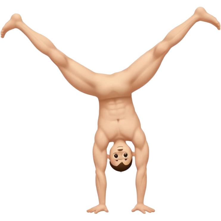Nude man cartwheel emoji
