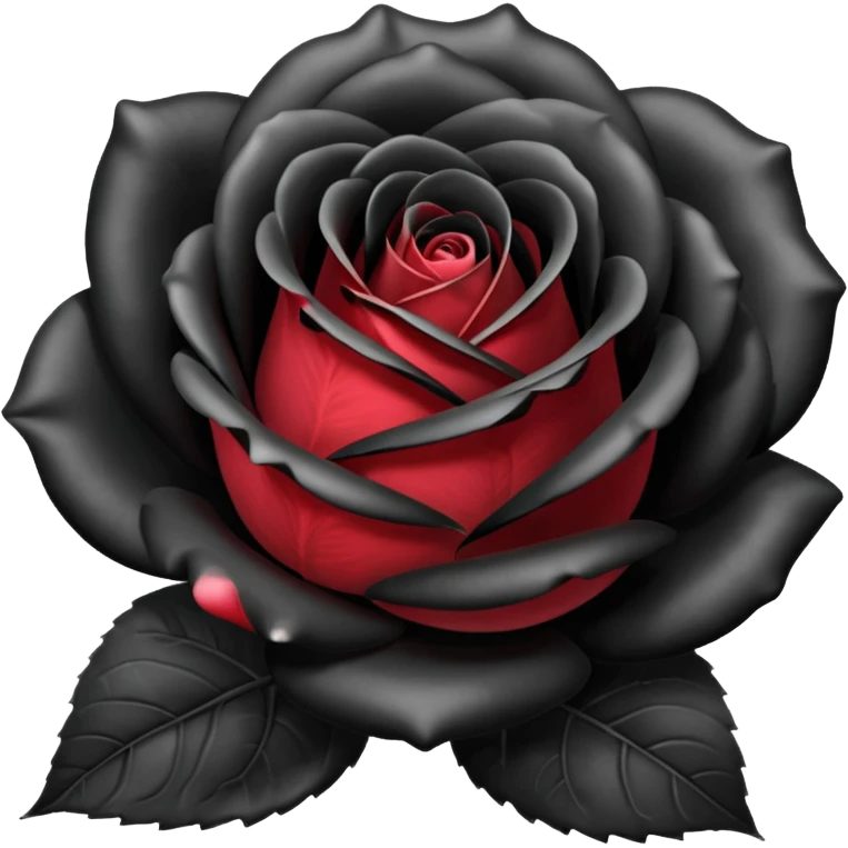 a rose in black style emoji