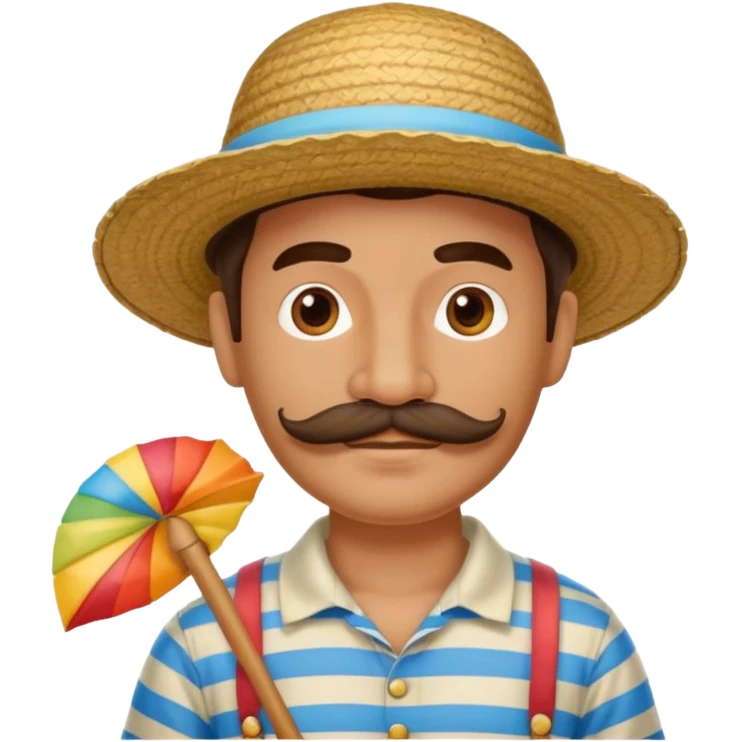 venetian gondolier with mustache emoji