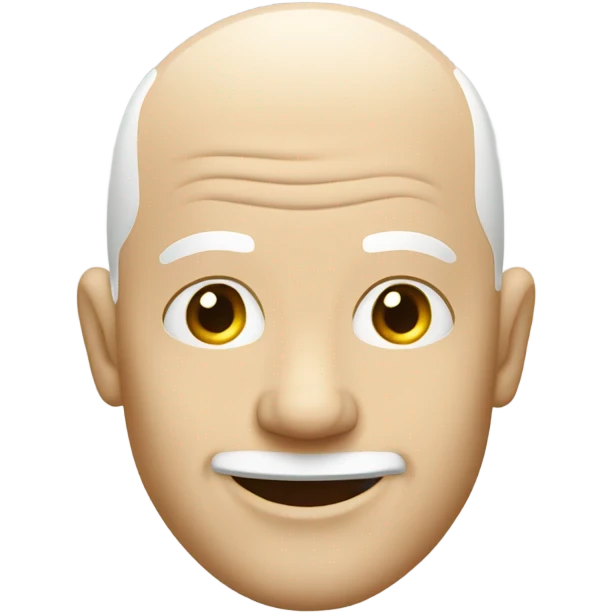 White bald man winking  emoji