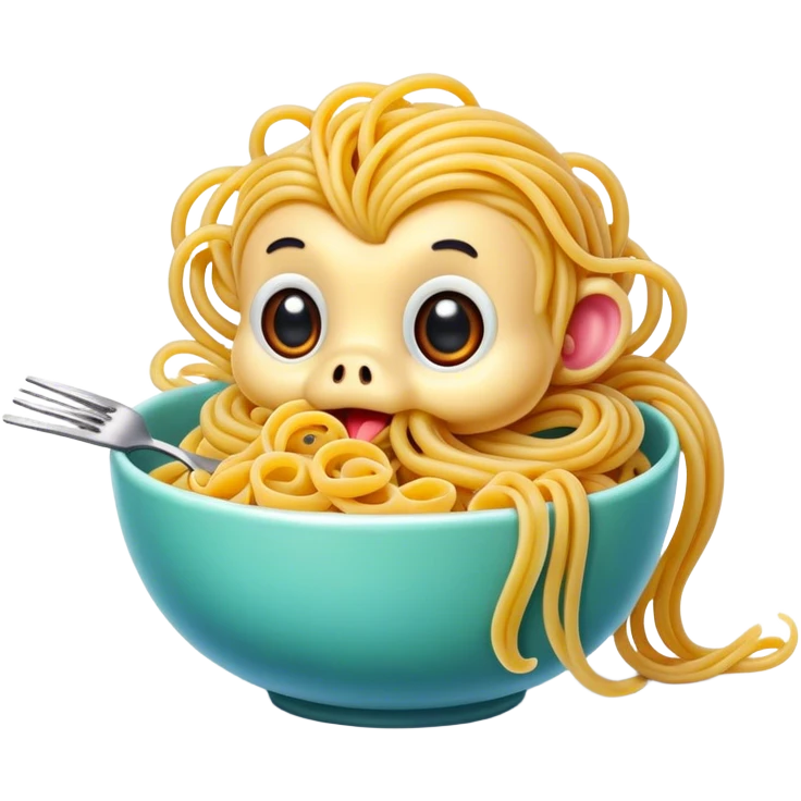 sea monkey eating pasta emoji