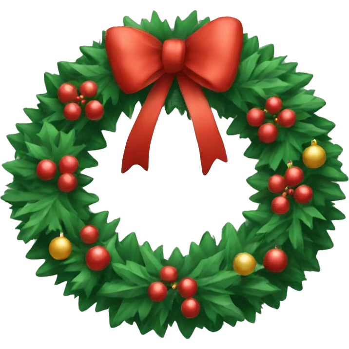 Christmas wreath emoji