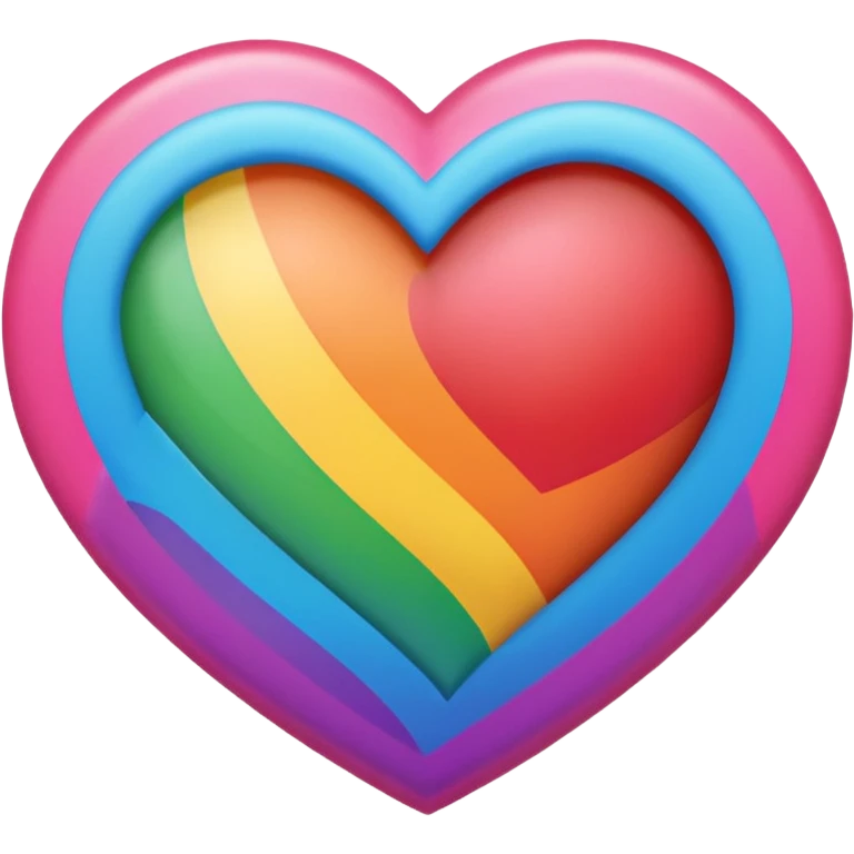 heart with a rainbow heart border emoji