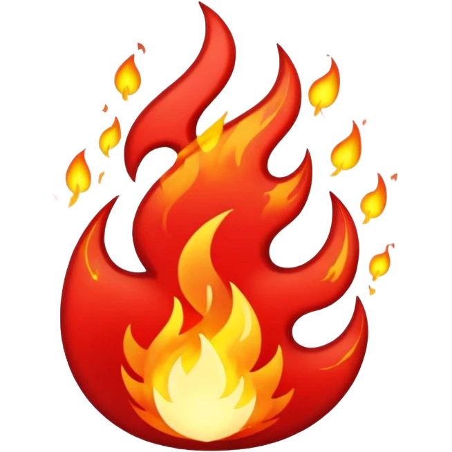 glitter red fire emoji