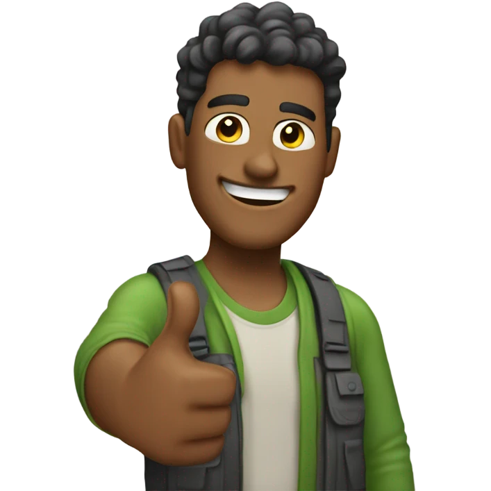 guy with thumbs up emoji