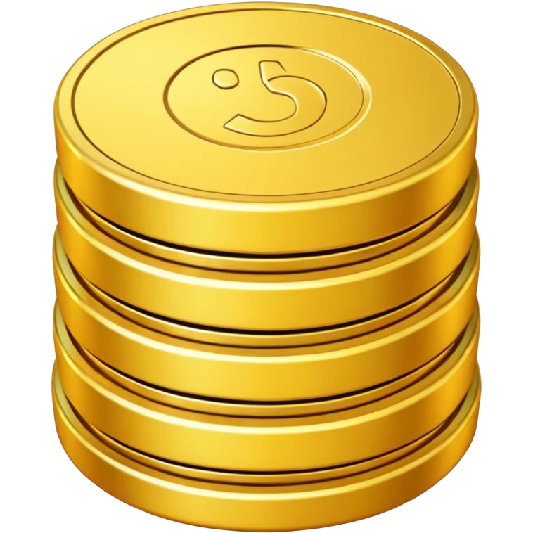 Gold coin stack emoji
