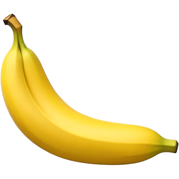 3D emoji of the letter 'L' shaped like a banana, with yellow peel texture, slight curve, and glossy emoji style. emoji
