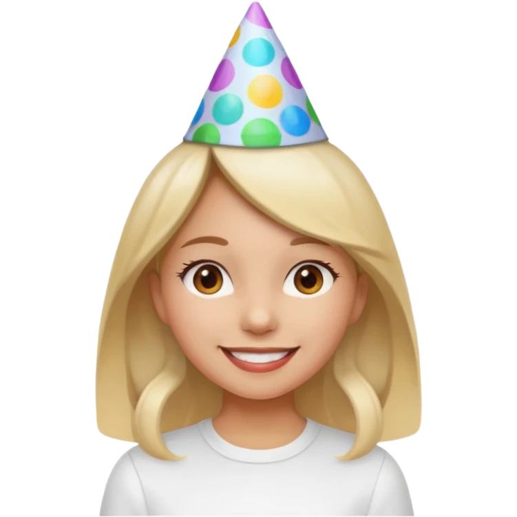 una festa di compleanno con una camicia bianca una ragazza  emoji