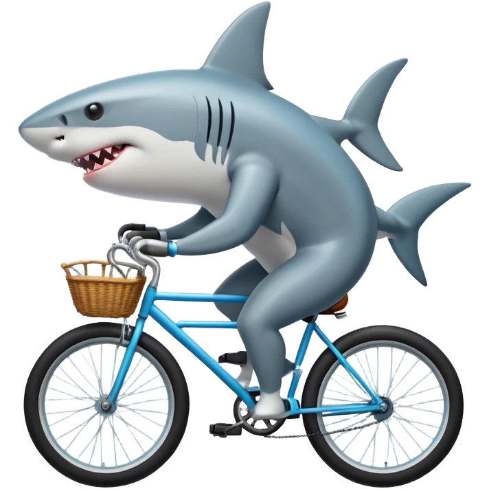 Shark on a bike emoji