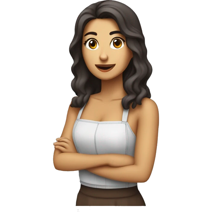 Maya Aissaoui brune arabe en train de manger une glace  emoji