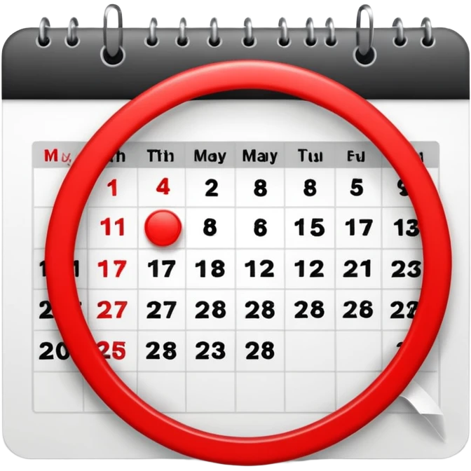 calendario en lunes emoji