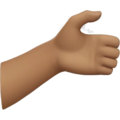 Arm extended at a 45 degree angle emoji