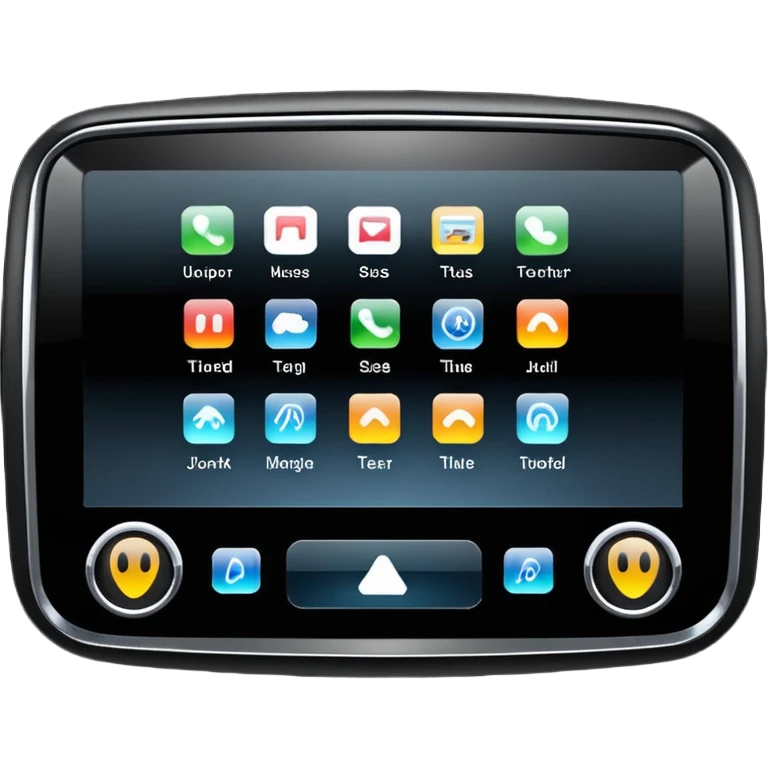 car audio, a car touchscreen display emoji