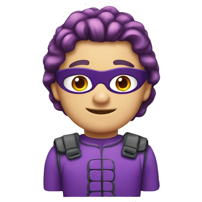 4 super héros habillés en violet emoji