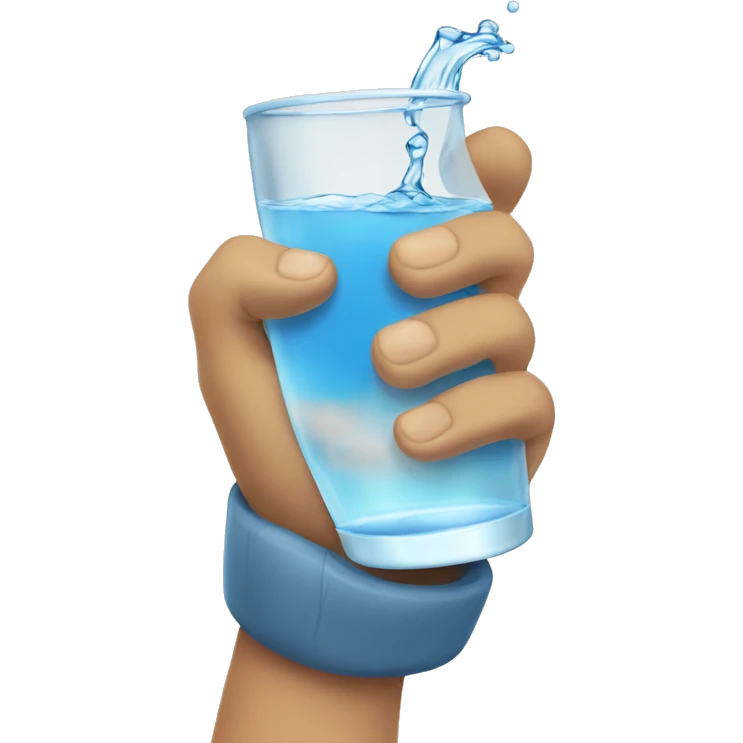 cup of water in a hand emoji