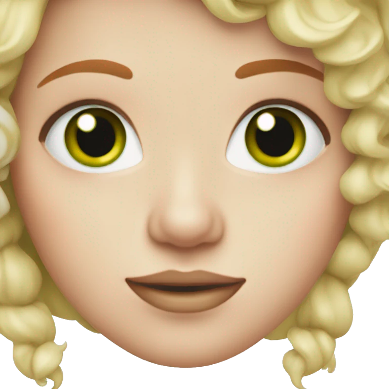White lady, red hair, green eyes, with septum  emoji