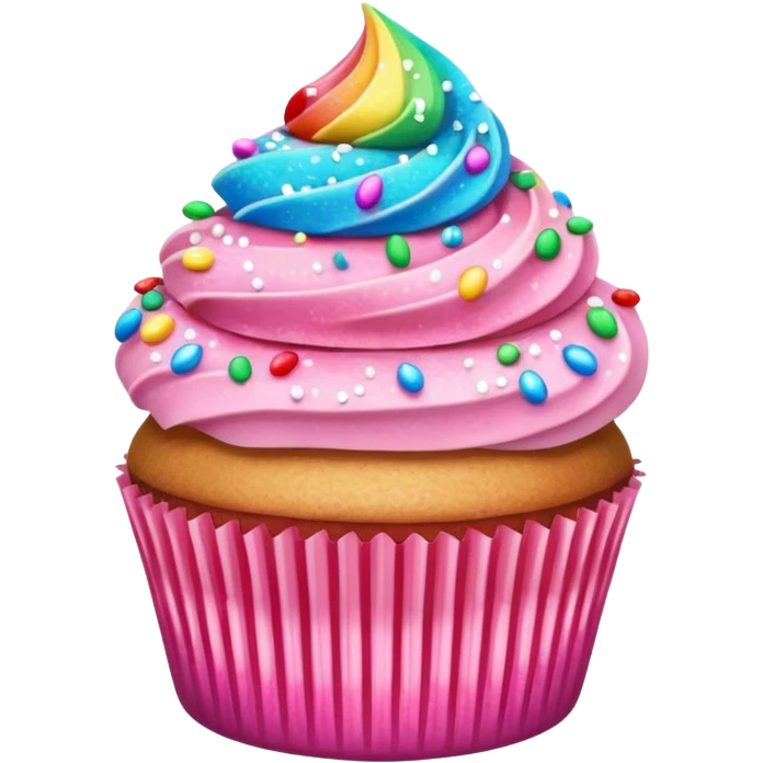 Pink sparkly cupcakes emoji