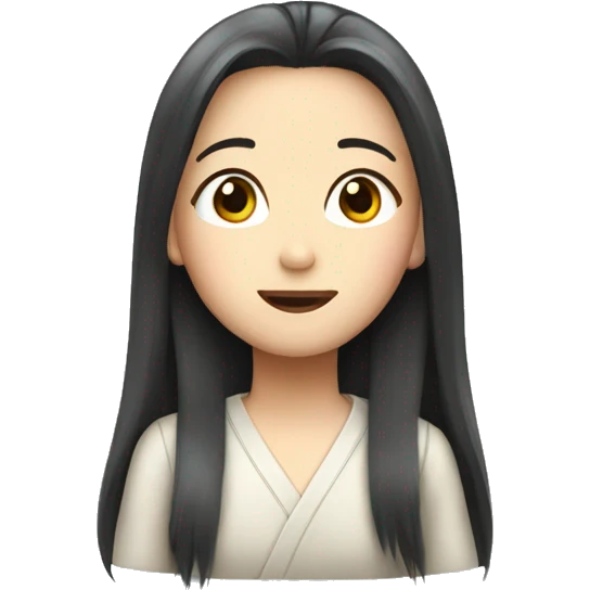 Long hair Japanese girl on airplane  emoji