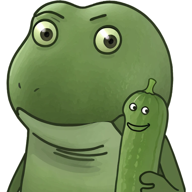 Guy with penis holding a cucumber  emoji
