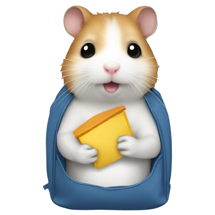 Hamster with snapbag emoji
