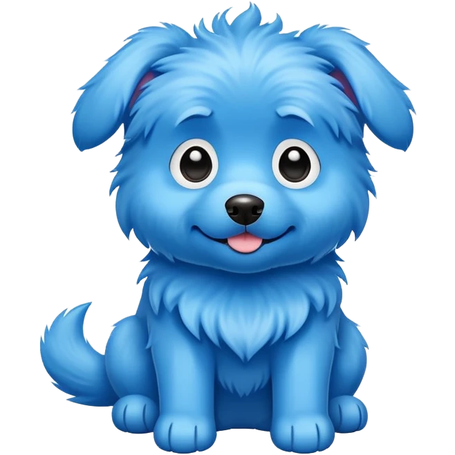 Perro azul emoji